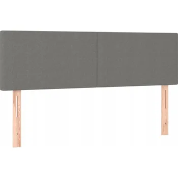 Čelo postele nastavitelné, tmavě šedá látka, 144x5x78/88 cm