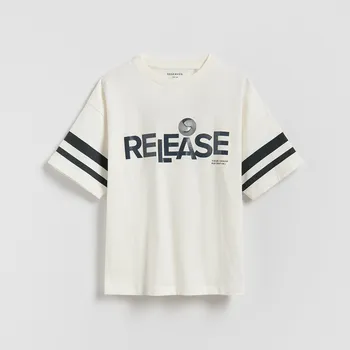 Chlapecké tričko Reserved - Tričko s potiskem - krémová - 993HR-01X - 993HR-01X-122