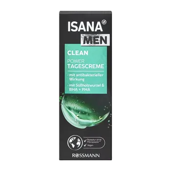 Pleťový krém ISANA Men Denní krém Clean Power 75 ml