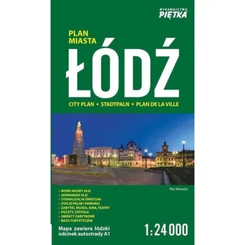Literární cestopis Łódź 1:24 000 plan miasta PIĘTKA