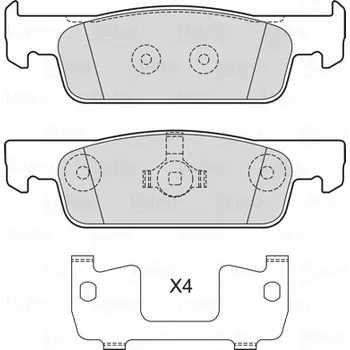 Autodíl Sada brzdových destiček, kotoučová brzda VALEO 601716