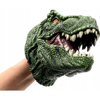 Figurka Gumová loutka na ruku, maňásek dinosaurus, rukavice