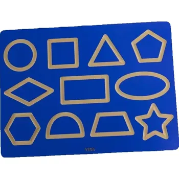 Dřevěná hračka VIGA, Dřevěná tabulka - tvary