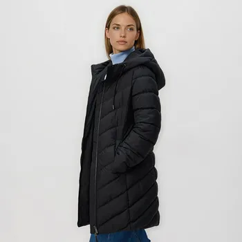 Dámské oblečení Reserved - Prošívaná bunda s přírodním peřím - černý - TS856-99X - TS856-99X-M