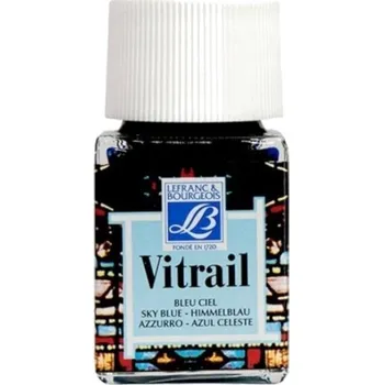 Speciální výtvarná barva Lefranc & Bourgeois Vitrail Barva na sklo 028 Sky Blue 50 ml 1 ks