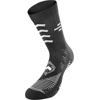 Pánské ponožky R-EVENGE Technické protiskluzové fotbalové ponožky, černo-bílé, se silikonovými vložkami S BÍLÁ|ČERNÁ