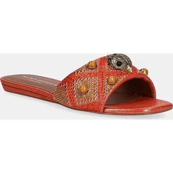 Dámské pantofle Pantofle Kurt Geiger London Kensington Flat Jewel dámské, oranžová barva, 4368855609 4368855609.REDCOMB 22X, EUR 39