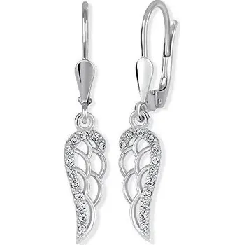 Náušnice Brilio Stříbrné Lesklé stříbrné náušnice Andělská křídla 436 001 00569 04