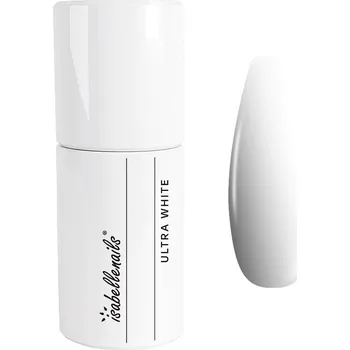 Lak na nehty Hybridní lak barevný lak Isabellenails F3 Ultra White 6 ml