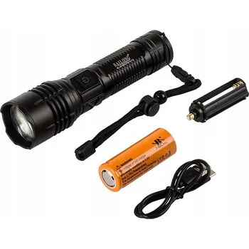 Svítilna Vojenská svítilna ZOOM LED AKU 600m ALU letecký hliník USB anodizovaná