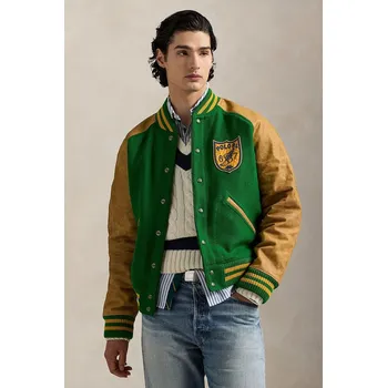 Bunda Polo Ralph Lauren Lttrmn Jkt Lined 710970577 zelená 77X, vel. L