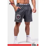 NEBBIA Washed teplákové šortky LEGEND 786 black M; Černá šortky