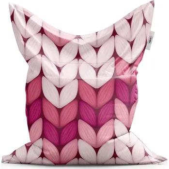 Sedací pytel Sablio Sedací vak Tříbarevné růžové pletení - 200x140 cm