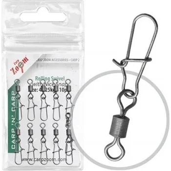 Obratlík s karabinou Nice Snap - 10 ks/vel. 12