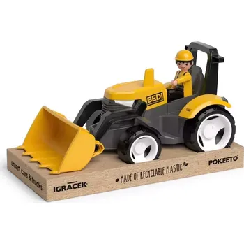 ostatní stavebnice EFKO ECO MultiGO Žlutý traktor s radlicí, figurka Igráček