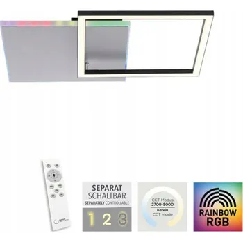 LEUCHTEN DIREKT 11327-95 EGB Změna Barvy Černo Stříbrná RENDA