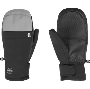 Rukavice SIROKO Zimní palčáky na snowboard a lyže PITZTAL Gray Černá S ČERNÁ