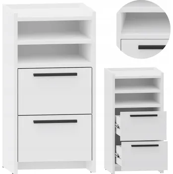 Komoda Komoda ALTIVO 2SW2O bílá malá skříňka prostorné zásuvky police na drobnosti