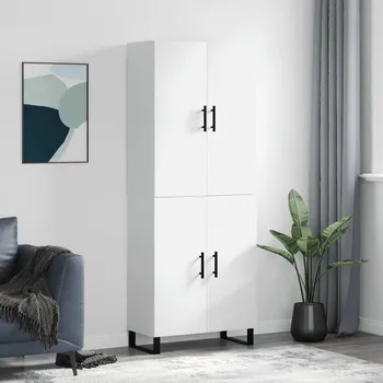 Příborník do zásuvky Skříň highboard bílá 69,5 x 34 x 180 cm kompozitní dřevo IM_3195699
