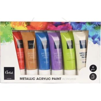 Vodová barva Akrylové barvy Artist&Co vícebarevné 6 ks 75 ml