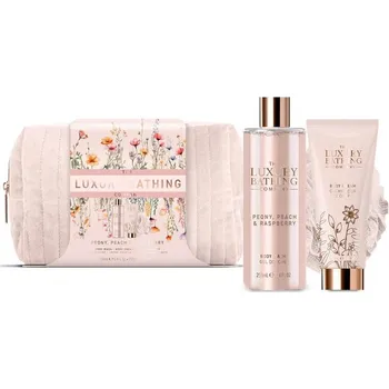 Kosmetická sada Grace Cole Dárková sada péče o tělo v taštičce Peony, Peach & Raspberry 3 ks