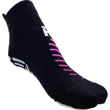 R-EVENGE Technické protiskluzové ponožky Wellness pro dospělé s černo-stříbrným vláknem 34/37 RŮŽOVÁ|ČERNÁ