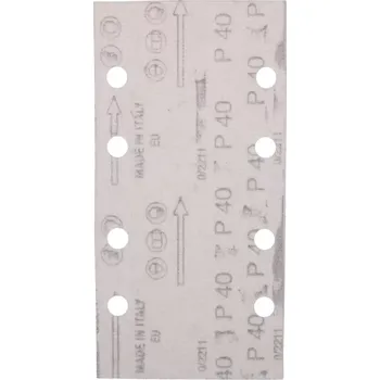 Brusný papír E-19629 Papír brusný suchý zip 93x185mm 8 děr K40, 10ks Makita