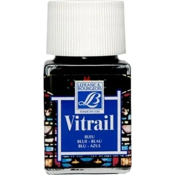 Speciální výtvarná barva Lefranc & Bourgeois Vitrail Barva na sklo 025 Blue 50 ml 1 ks