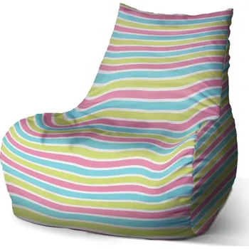 Sedací pytel Sablio Sedací vak Bean Proužky: 100 x 90 x 45 cm