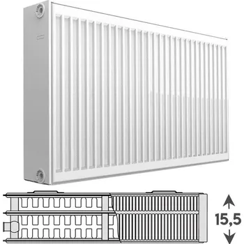 Radiátor Korad Radiators Klasik Ventil Kompakt 33 Radiátor deskový, VKL, levý 400 x 600 x 155 mm, 1051 W (75/65°C), bílý, 33VL400600