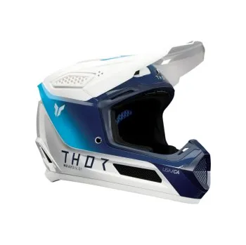 Helma na motorku Dětská Mx Helma THOR Fleet Storm Helmet White/Navy 2026, Velikost S (48-49cm)