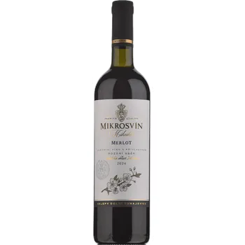 Víno Mikrosvín Mikulov Flower line Merlot 2024 pozdní sběr