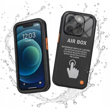 Pouzdro na mobilní telefon Pouzdro Vodotěsné do 6.1 palců Univerzální (Kryt, 360°, Pancéřové, Černé)