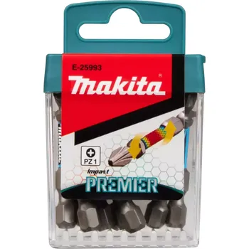 Příslušenství k nářadí E-25993 Torzní bit řady Impact Premier (E-form) PZ1-50mm, 10 ks Makita