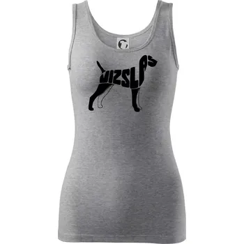 Dámské tričko Maďarský ohař - Dámské tílko - XS ( Tmavě šedý melír )