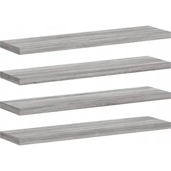 police Nástěnná police z dřevotřísky, šedý dub sonoma, 40x10x1,5 cm