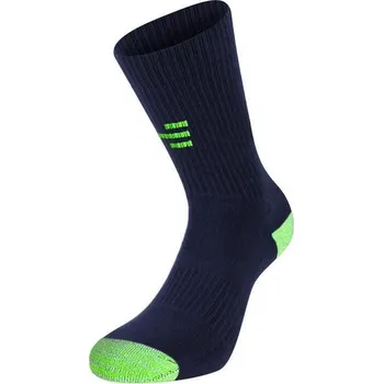 Pánské ponožky R-EVENGE Technické ponožky pro padel, tenis a squash, modré s karbonovým vláknem. 39/42 MODRÁ|ZELENÁ