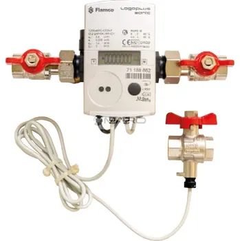 Termostat Flamco Měřič tepla ultrazvukový LogoplusSonic s bezdrátovým odečtem vM-Bus 3/4", 1,5 m³/h, RL/VL včetně montážní sady, M1289923.2107