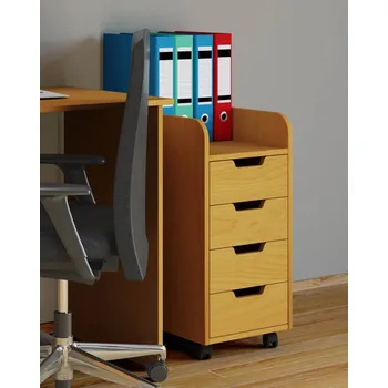 Kancelářská sestava VCM Mobilní zásuvkový kontejner Konal Mini, buk 760941