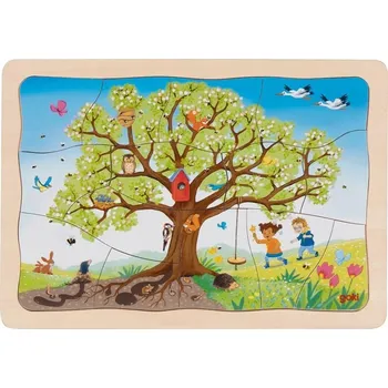 Puzzle Dřevěné puzzle Moje jabloň Goki