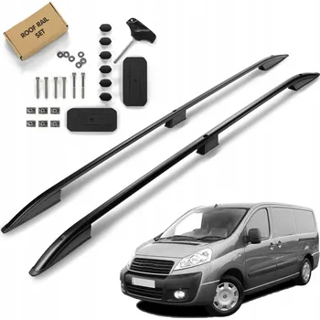 Příčník na automobil Střešní nosiče Citroen Dispatch II VF7 L1 2007-2016 Černé Krátké provedení