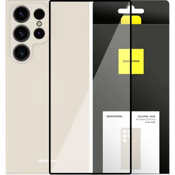 Pouzdro na mobilní telefon Zadní Kryt Spacecase pro Samsung Galaxy S23 Ultra béžový