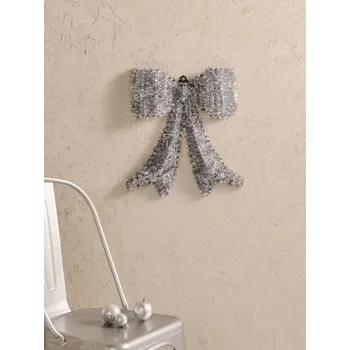 Vánoční dekorace Sinsay - Vánoční dekorace ve tvaru mašle - sříbrná - 502GF-SLV - 502GF-SLV-ONE