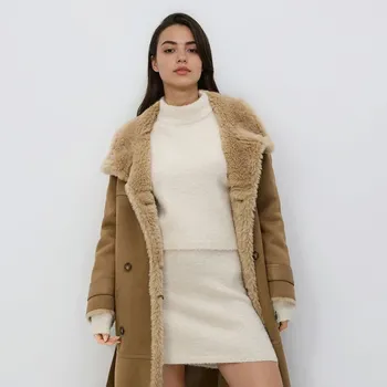 Dámský svetr Reserved - Svetr s nabíranými rukávy - tělová - 496HH-02X - 496HH-02X-M