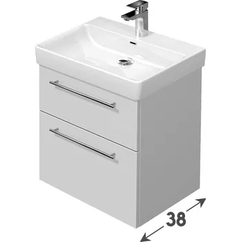 Koupelnový nábytek Smart30 Orin Skříňka se 2 zásuvkami s umyvadlem Laufen Pro S 60 x 38 cm bílá lesk, OR 60x38 2Z A0536 SET