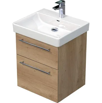 Koupelnový nábytek Smart30 Orin Skříňka pod umyvadlo se 2 zásuvkami s umyvadlem Laufen Pro S 55 x 46 cm, dub nebraska, OR 55 2Z 31 SET