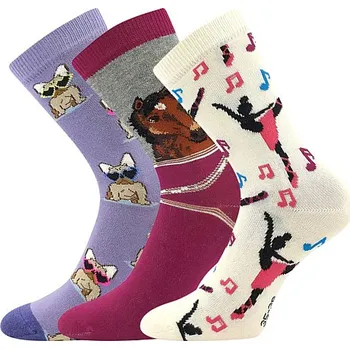 Dívčí ponožky Boma - 057-21-43 15, mix D Barva: Mix barev, Velikost: 30-34