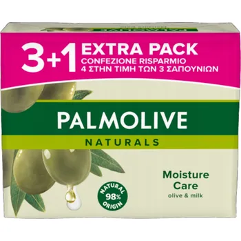 Mýdlo Mýdlo s olivovým olejem Saponetta Verde Oliva 3+ 1 Ks 90 g - Palmolive