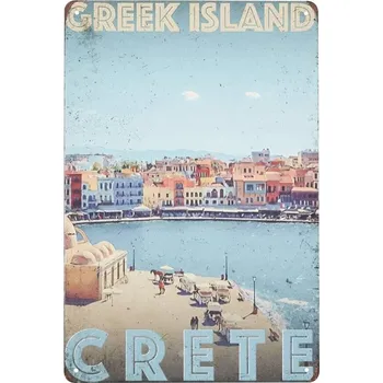 Obraz Plakát Kovová dekorativní cedule retro CRETE