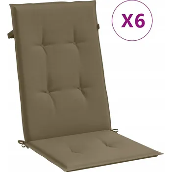 Podsedák Zahradní Polštář na židli s vysokým opěradlem, taupe melanž (šedobéžová melírovaná), 120x50x4 cm